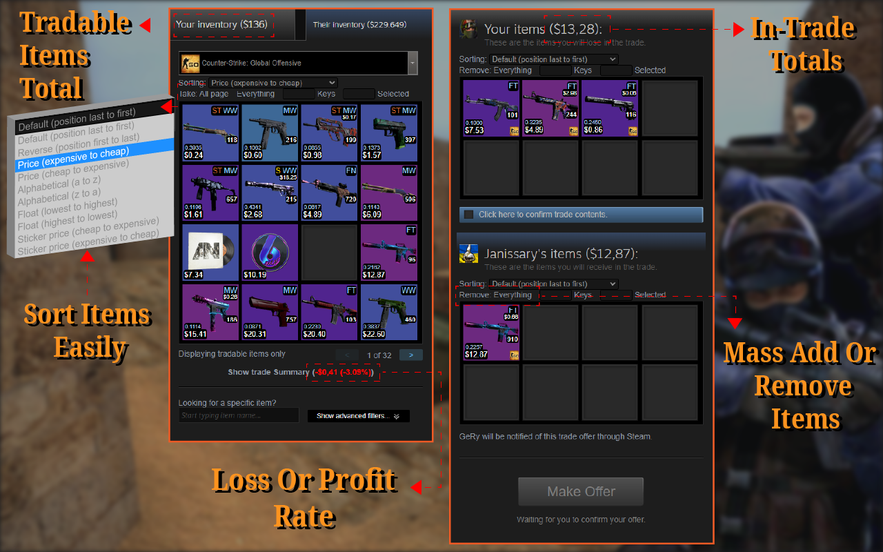 My Inventory. Tell Me in the Comments if you want to trade for