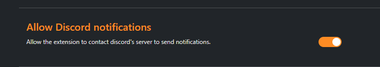 Allow Discord notification